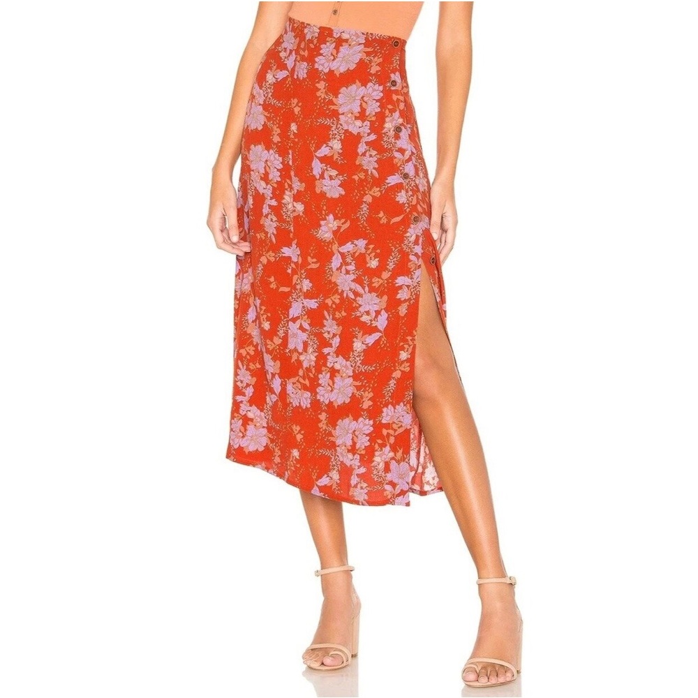Free People Retro Love Midi Skirt size 8